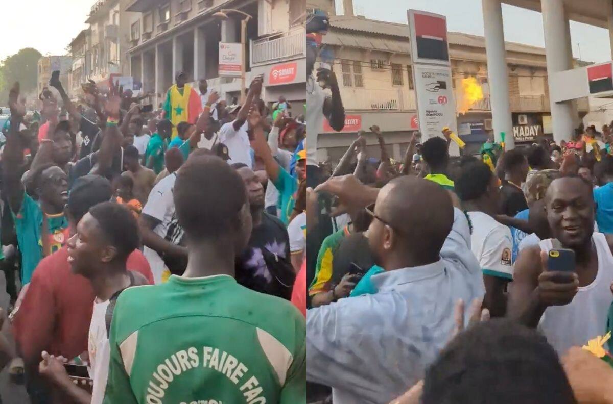 VIDEO | ¡Hasta con fuego! Hinchas de Senegal se tomaron las calles para celebrar el triunfo sobre Ecuador