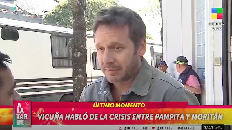 Benjamín Vicuña habla sobre la crisis matrimonial de Pampita y Roberto García Moritán.