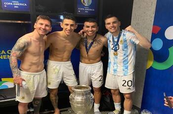 Video: La íntima celebración en el camarín de Messi y sus compañeros tras conseguir la Copa América