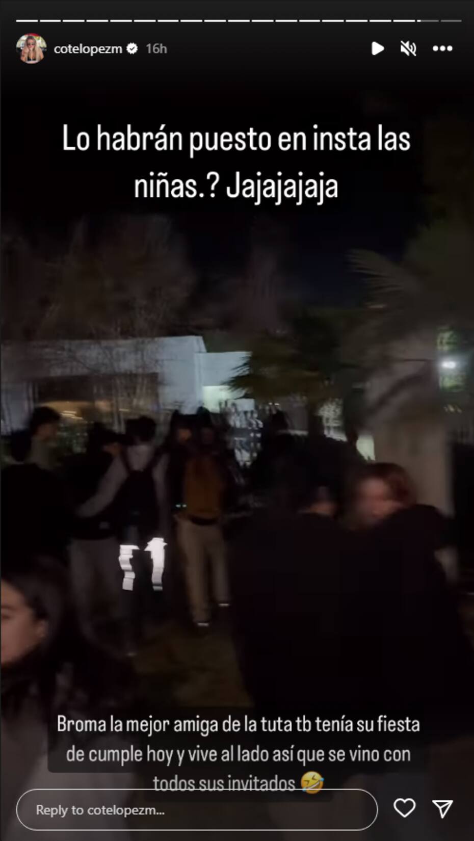 Coté López muestra la fiesta de sus trillizas a través de sus historias de Instagram.