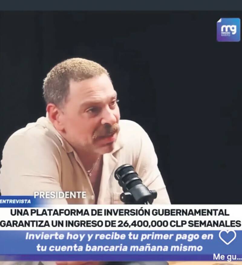 Así luce la estafa que utiliza al periodista como rostro.