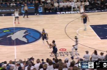 VIDEO | El triple que se llevó todas las miradas en la victoria de los Nuggets contra los Timberwolves