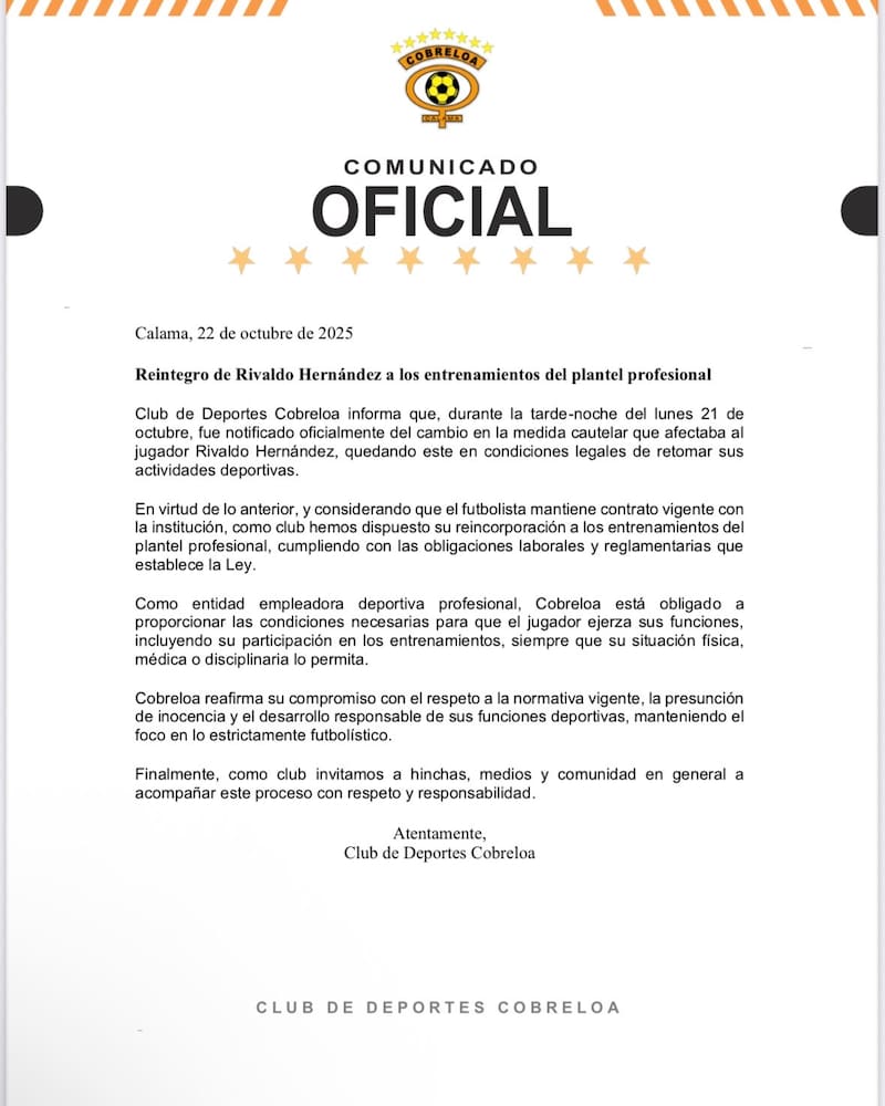 Foto: @cobreloasadpoficial en Instagram.