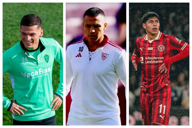 Son algunos de los compatriotas que militan en el Viejo Continente. Fotos: EFE, @sevillafc y @fcmidtjylland en Instagram.