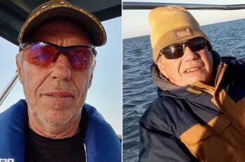 ¡Estuvieron una semana en el mar! Dos hombres y un perrito fueron rescatados a salvo en su barco