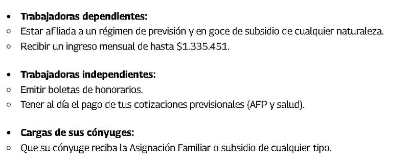 Conoce si cumples las condiciones según tu caso.