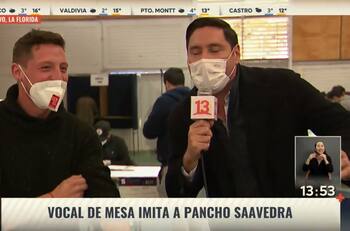 Pancho Saavedra fue sorprendido al encontrar a su imitador en un vocal de mesa en La Florida que causó la risa de los apoderados