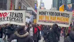 VIDEO | Estados Unidos: Manifestantes marchan por la paz y contra acciones de la OTAN