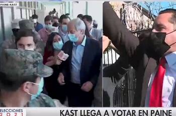 Biblia en mano: Pastor Soto viajó de Viña del Mar para "funar" a José Antonio Kast en su local de votación