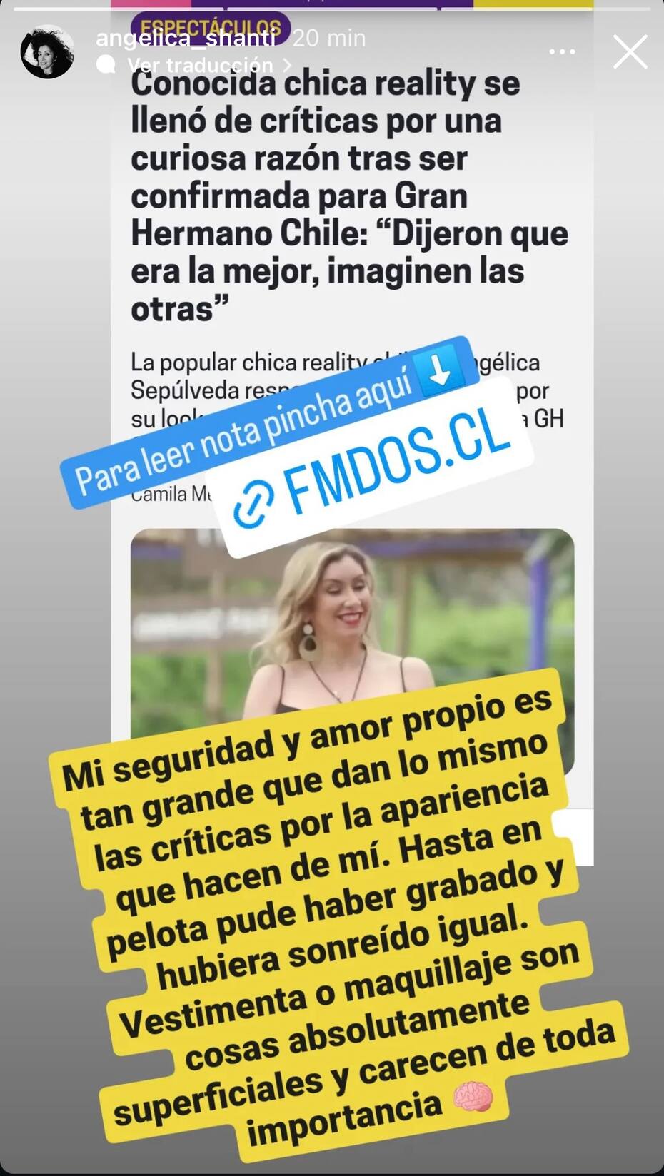 Angélica Sepúlveda respondió a Fanny Cuevas.