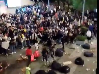 VIDEO | Batalla campal entre venezolanos y colombianos tras eliminación de la Vinotinto
