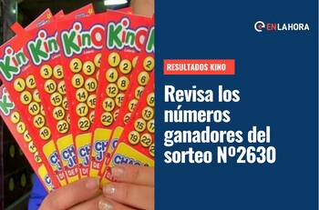 Resultados Kino Chile: | Conoce los números ganadores del sorteo 2630 de este viernes 22 de julio