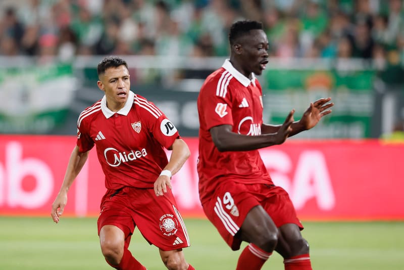 El chileno marcó el el derbi de Sevilla. Foto: Agencia EFE.