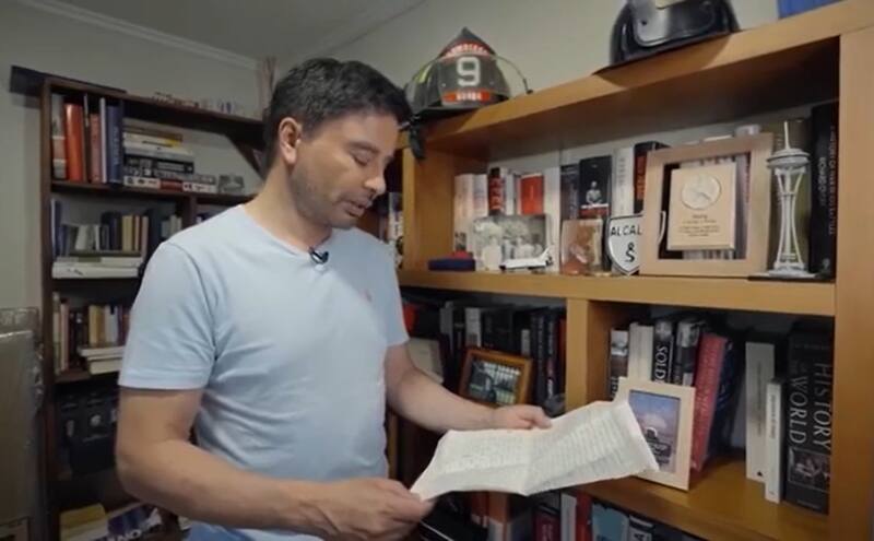 Rodolfo Carter leyó una emotiva carta de su padre. Créditos: Captura CHV