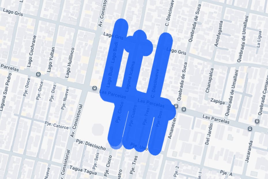 Sector afectado por el corte de luz.