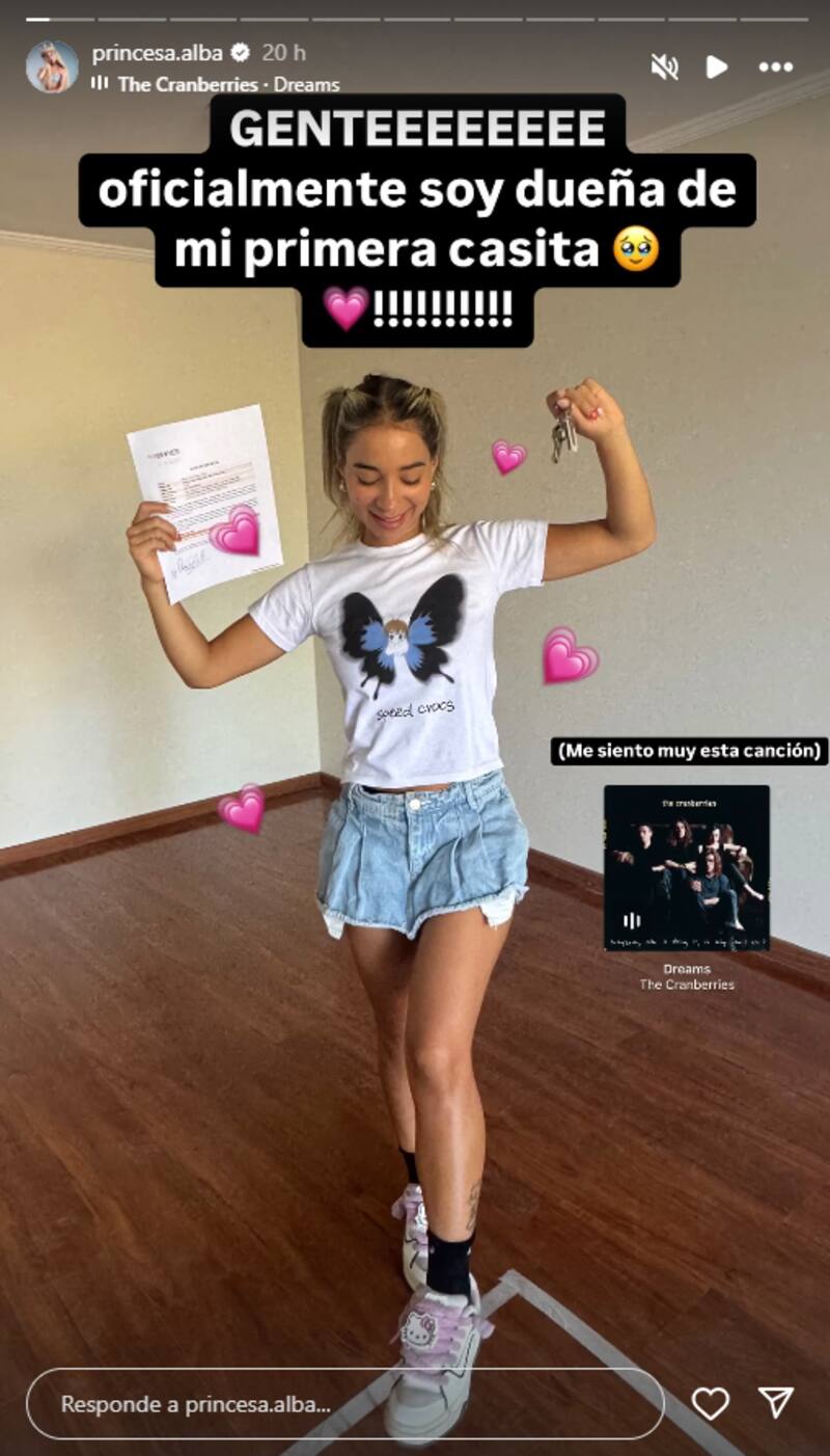La cantante compartió en sus redes la compra de su primer departamento.