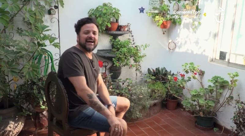 El patio lleno de verde donde se sienta a leer / CHV