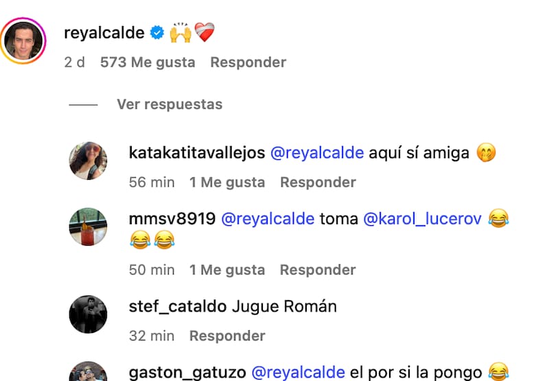 El actor dejó románticos comentarios a Fran Virgilio.