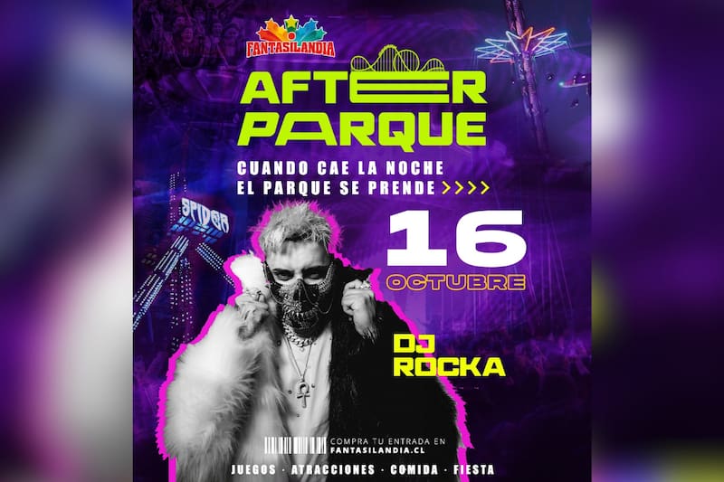 El recinto abrirá de noche para hacer una entretenida fiesta llena de música y adrenalina. Créditos: Fantasilandia.