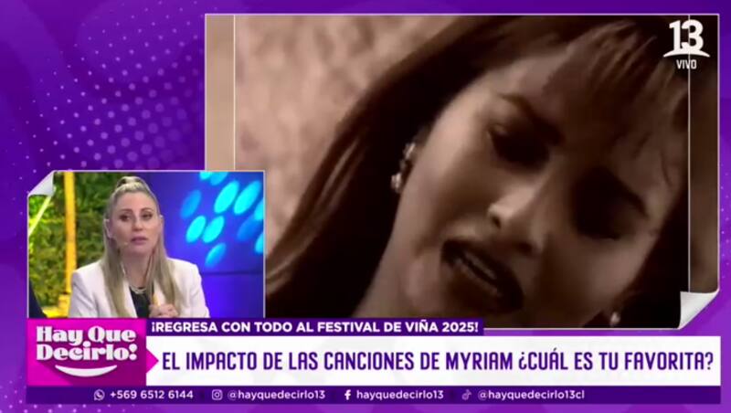 La comunicadora afirmó que el Club de Fans estaría juntando firmas para que se lleve a cabo la sorpresa para Myriam Hernández. Créditos: Canal 13.