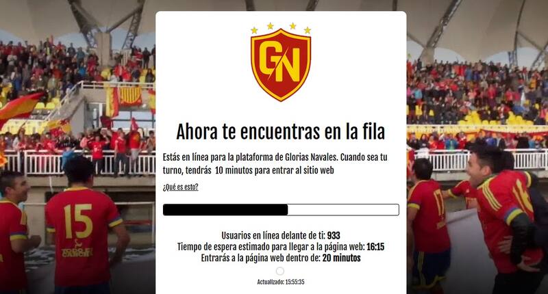 tuvo largas filas virtuales en su sistema de compra de entradas.