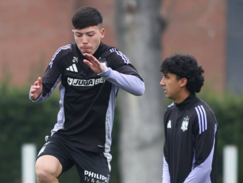 Leandro Hernández y Diego Maureira entrenando en el primer equipo