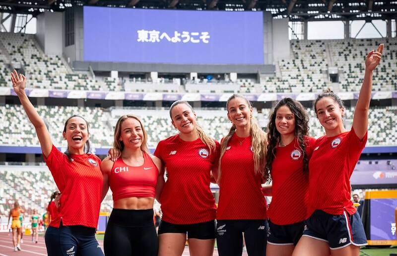compiten hoy en el relevo 4x100 del Mundial de Atletismo Tokyo 2025. Foto: Team Chile.