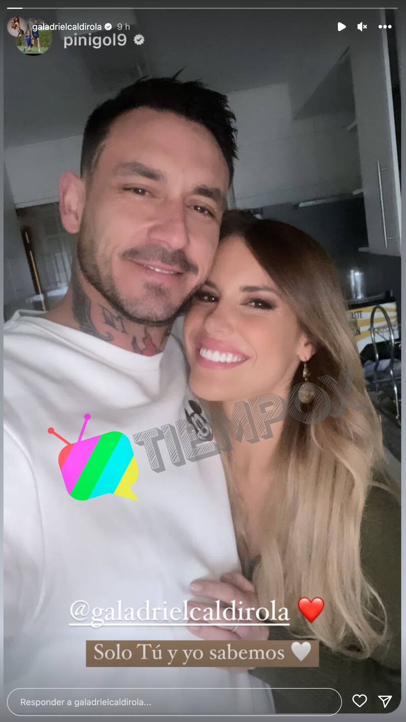 Gala Caldirola y Mauricio Pinilla disfrutan de su amor.