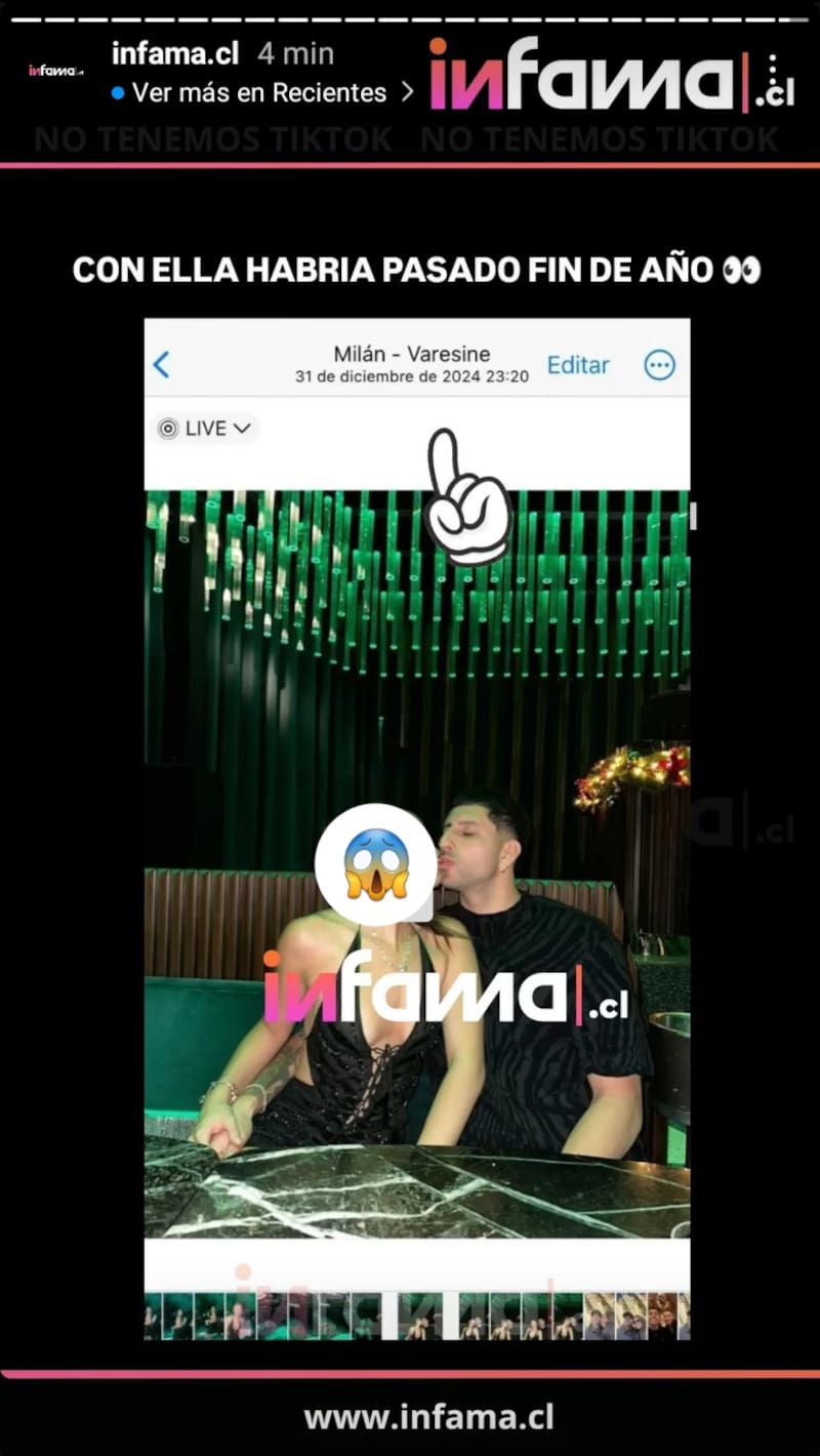 El jugador se tomó fotos con su supuesta pareja oficial en vísperas de Año Nuevo.