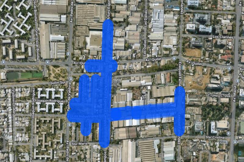 Sector afectado por el corte de luz.