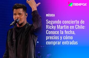 Segundo concierto de Ricky Martin en Chile: Conoce la fecha, precios y cómo comprar entradas
