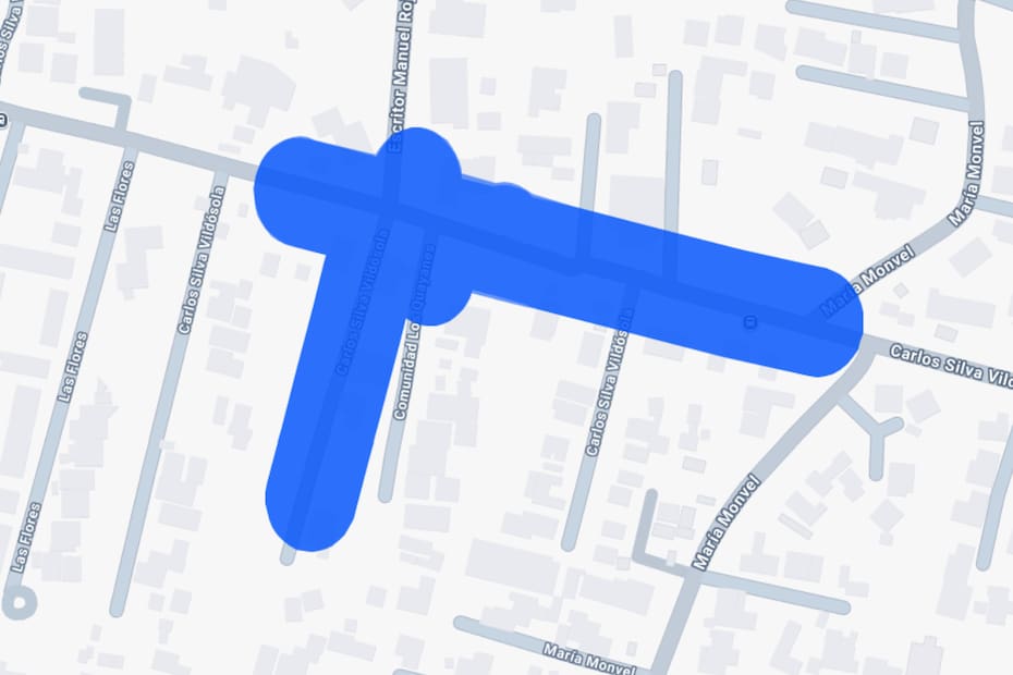 Sector afectado por el corte de luz.