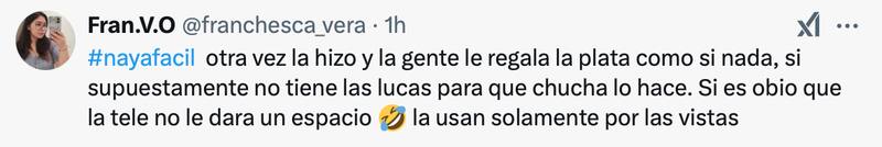 La infuencer se llenó de críticas.