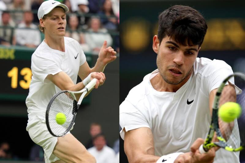 Jannik Sinner y Carlos Alcaraz estarán en el ATP de Beijing. Fotos: EFE