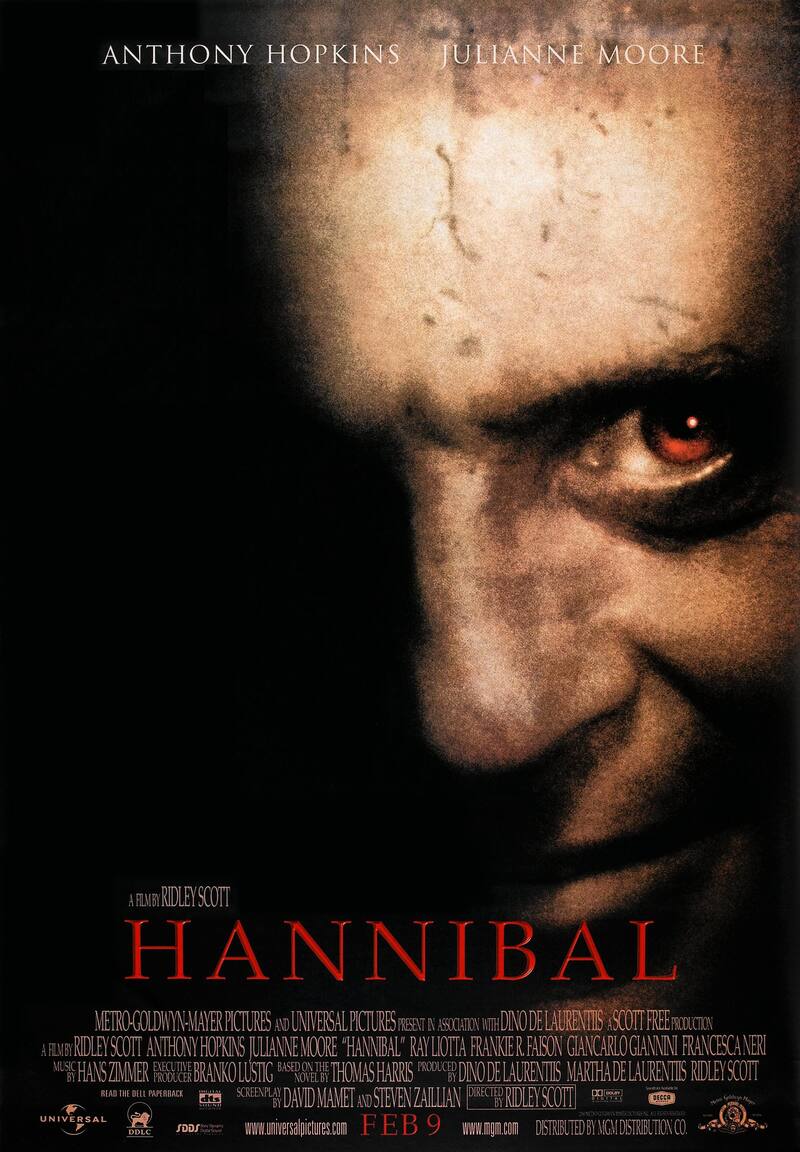 "Hannibal" es protagonizada por Anthony Hopkins.
