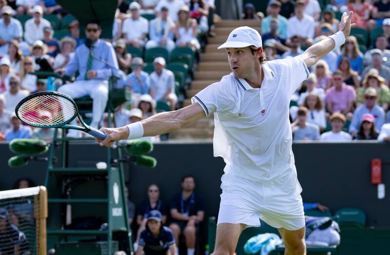 en el césped británico.