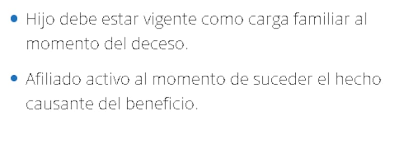 Requisitos del Bono Fallecimiento Hijo de Caja La Araucana.
