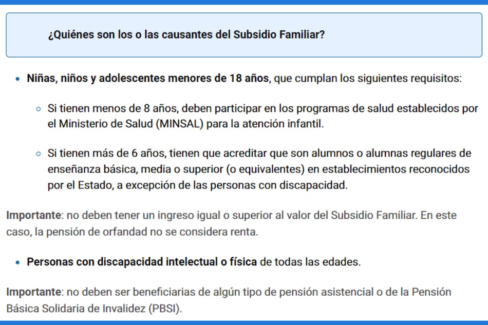 Familias del 60% del RSH pueden recibir $21.000 mensuales del IPS si cumplen estos requisitos Estos son los causantes por los que se puede recibir el beneficio.