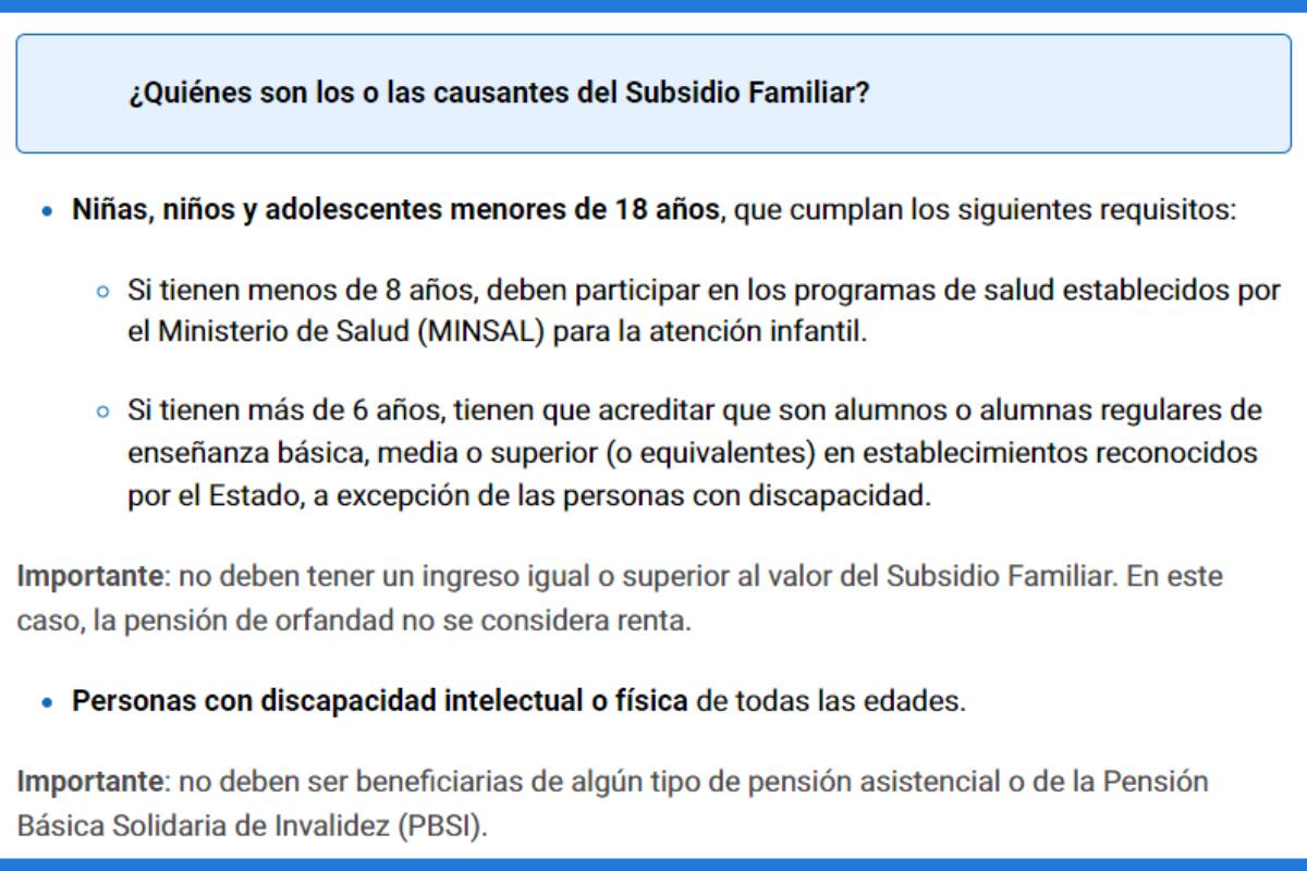 Estos son los causantes por los que se puede recibir el beneficio.