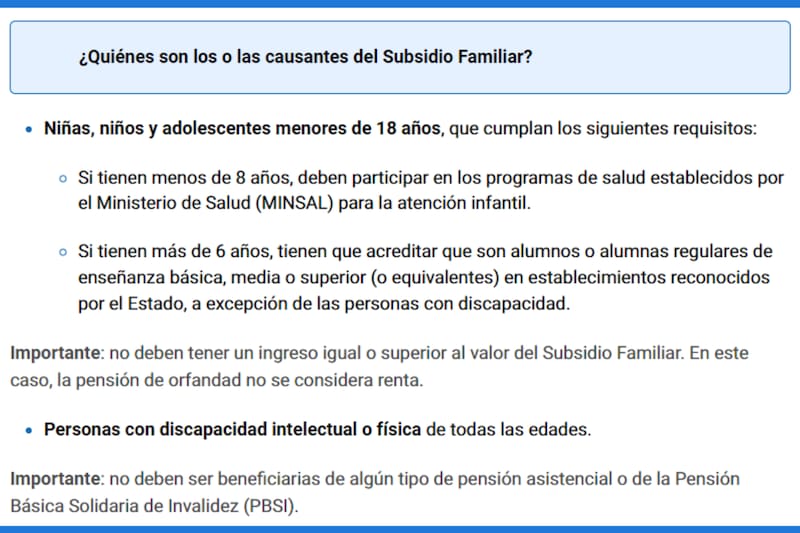 Estos son los causantes por los que se puede recibir el beneficio.