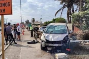 VIDEO | Impactante registro muestra cómo quedó un vehículo luego de atropellar a un ciclista en el valle de Azapa