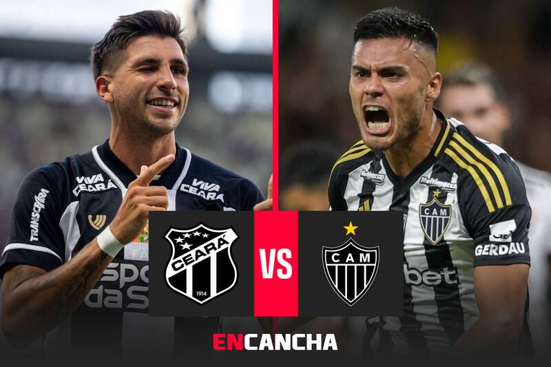por la fecha 11 del Brasileirao. Foto: Prensa Ceará y Atlético Mineiro.