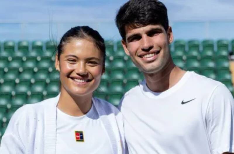 Los tenistas compartiendo en Wimbledon.