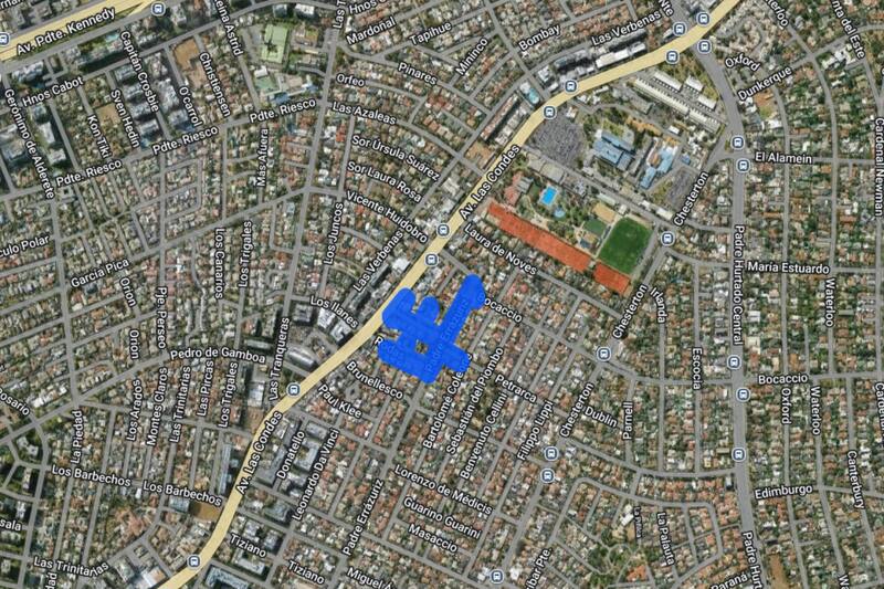 Sector afectado por el corte de luz.