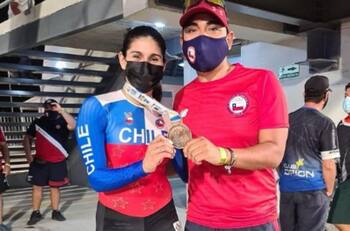 María José Moya se subió al podio en el Panamericano de patín carrera en Colombia