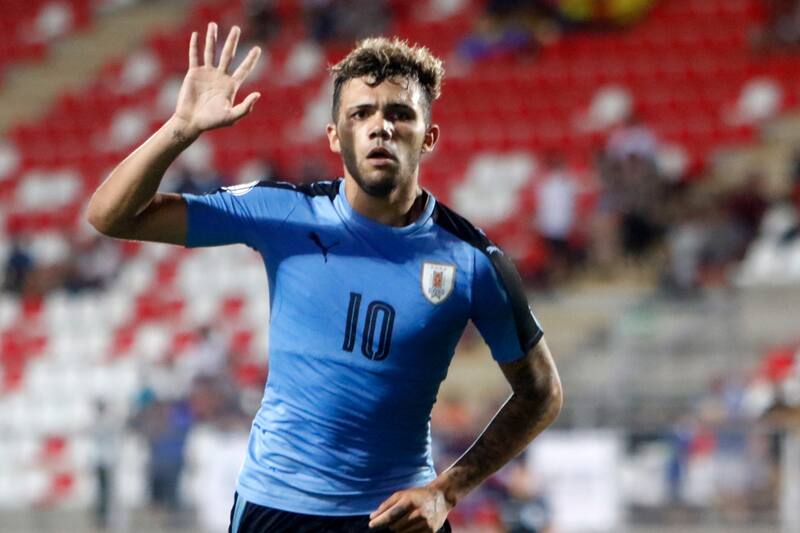 El delantero uruguayo Nicolás Schiappacasse compitió en Chile en el Sudamericano Sub 20 del año 2019. (Foto: Agencia Aton)