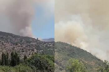 VIDEO | Así es el enorme incendio forestal en Paine: Senapred declaró Alerta Amarilla