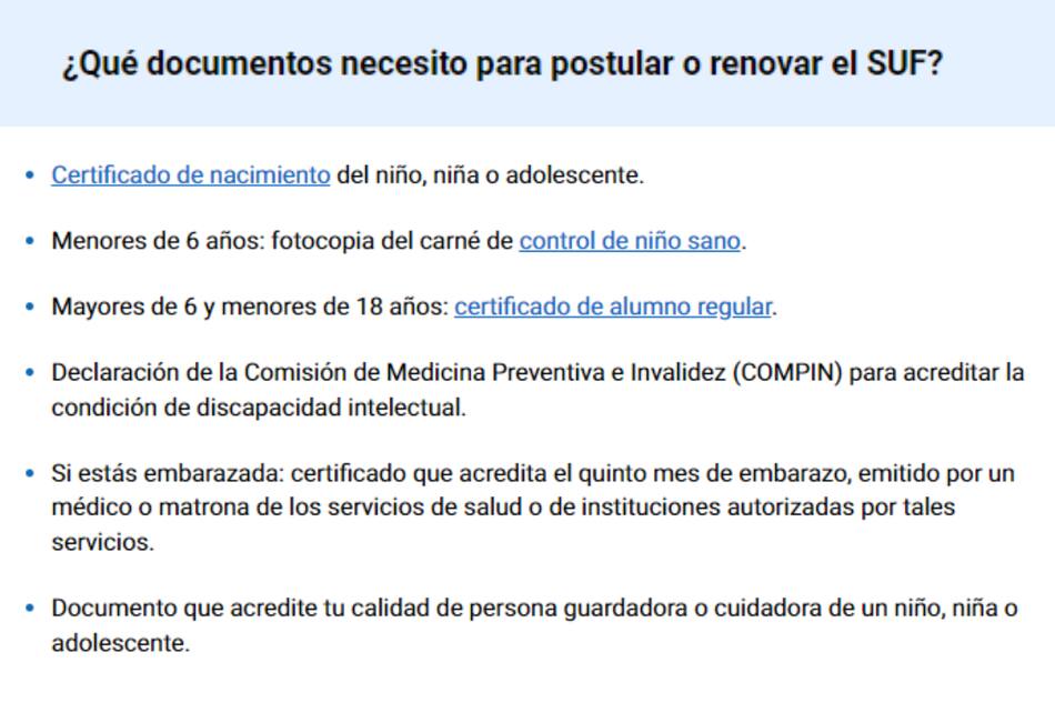 Familias del 60% del RSH pueden recibir $21.000 mensuales del IPS si cumplen estos requisitos Estos son los documentos para solicitar el Subsidio Único Familiar.