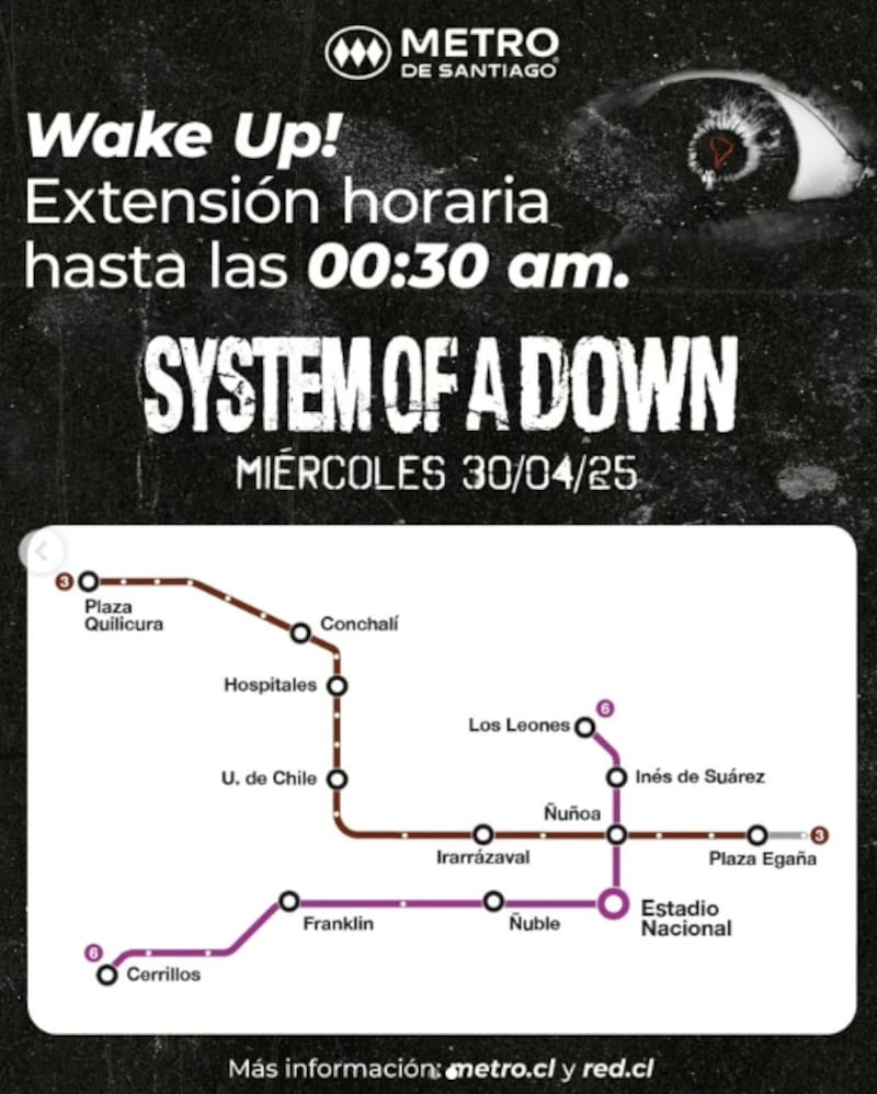 El transporte subterráneo anunció extensión horario. Créditos: Instagram