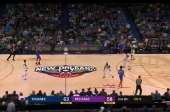 El gran triple de Steven Adam con una mano y desde mitad de cancha que sorprendió a todos en la NBA
